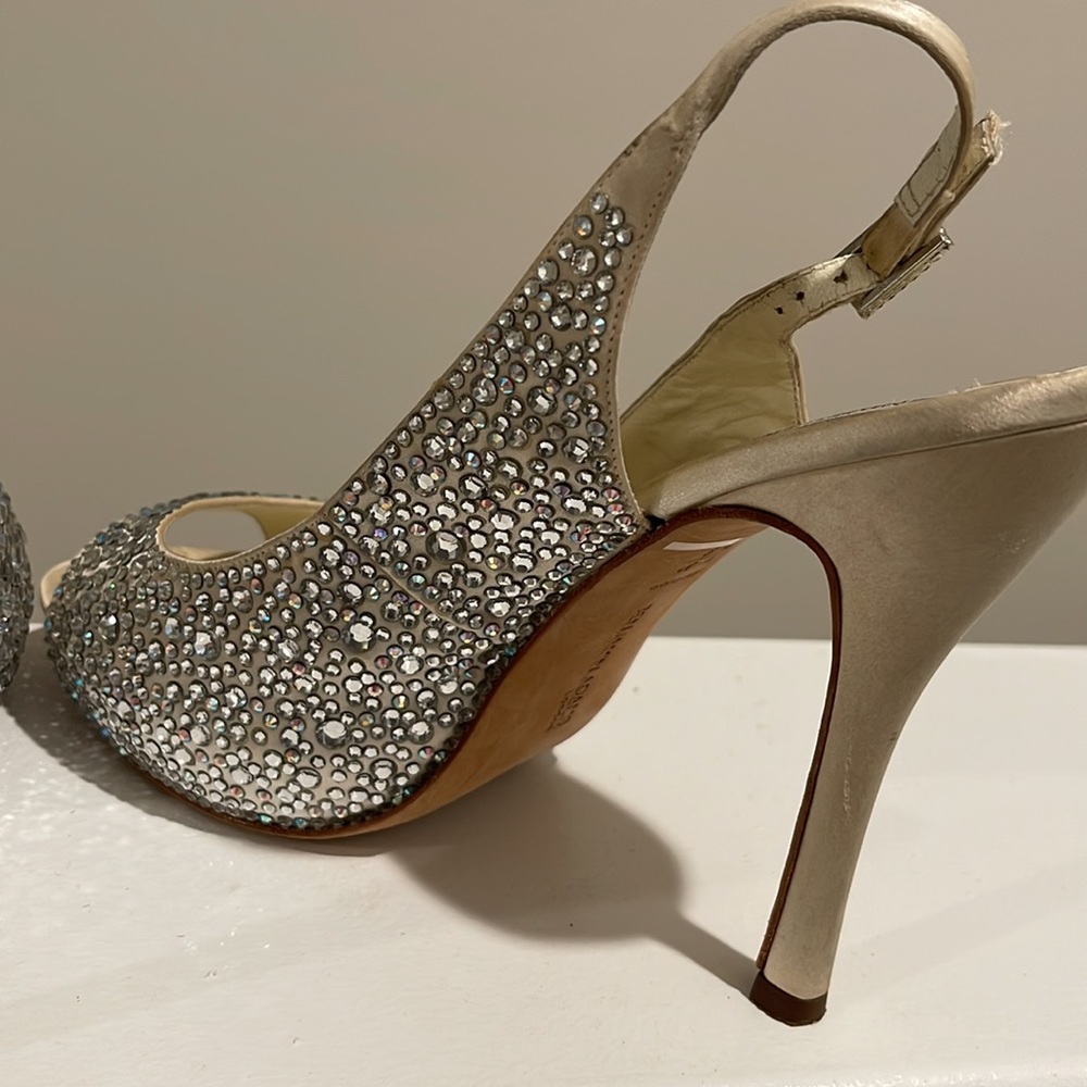 Benjamin Adams Sparkly Ivory Wedding Shoes - Picture 8 of 17